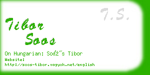 tibor soos business card